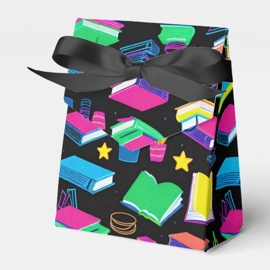 Ik hou van boeken kleurrijke tent bedankdoosjes (Voorkant Zijde)