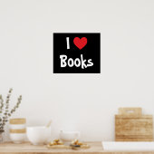 Ik hou van boeken poster (Keuken)