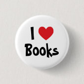 Ik hou van boeken ronde button 3,2 cm (Voorkant)
