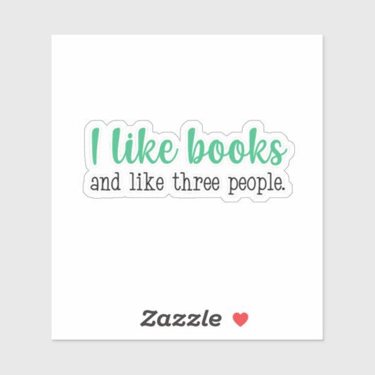 Ik hou van boeken sticker (Vel)