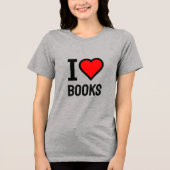 Ik hou van boeken Tri-Blend shirt (Voorkant)
