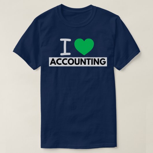 Ik hou van boekhouding 21 t-shirt (Design voorkant)