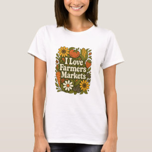 Ik hou van boerenmarkten en producten t-shirt