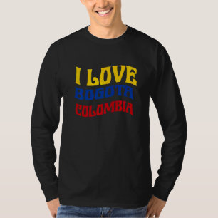 Ik hou van Bogota Colombia Vlag Kaart Colombiaanse T-shirt