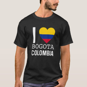Ik hou van Bogota Colombia Vlag Kaart Colombiaanse T-shirt