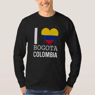 Ik hou van Bogota Colombia Vlag Kaart Colombiaanse T-shirt