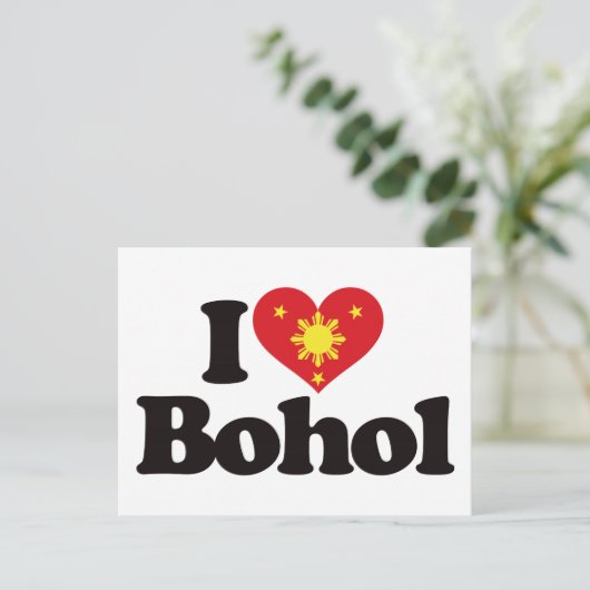 Ik hou van Bohol Briefkaart (Staand voorkant)