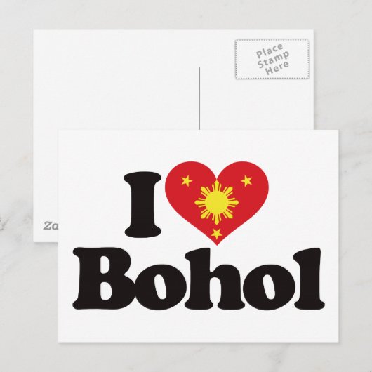 Ik hou van Bohol Briefkaart (Voorkant / Achterkant)