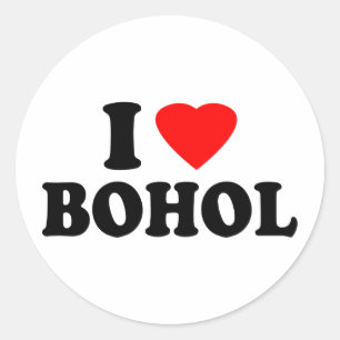 Ik hou van Bohol Ronde Sticker