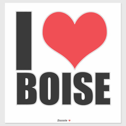 Ik hou van Boise Sticker (Vel)