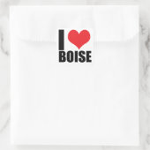 Ik hou van Boise Vierkante Sticker (Tas)