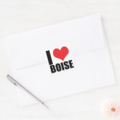 Ik hou van Boise Vierkante Sticker (Envelop)