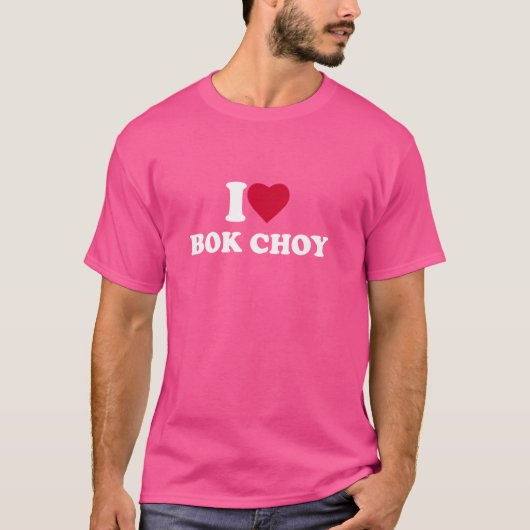 Ik hou van Bok Choy I Heart Bok Choy Lover T-shirt (Voorkant)