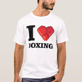 Ik hou van boksen t-shirt