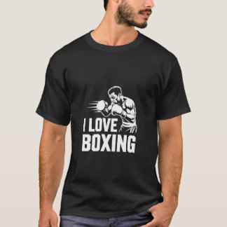 Ik hou van bokser vechtersgeest t-shirt