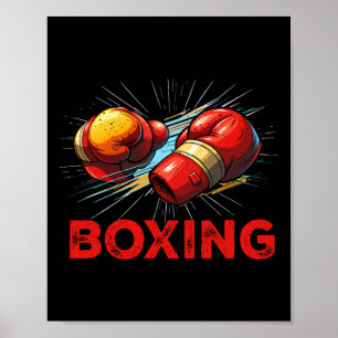 Ik hou van bokshandschoenen vechtsport martial art poster