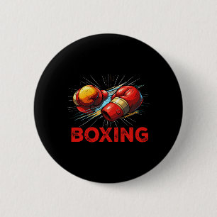 Ik hou van bokshandschoenen vechtsport martial art ronde button 5,7 cm