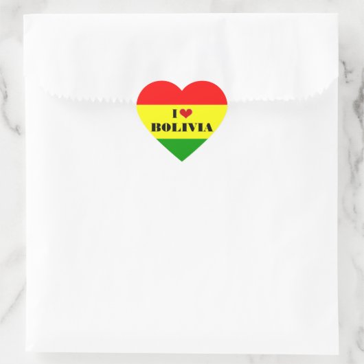 Ik hou van Bolivia Hart Sticker (Tas)