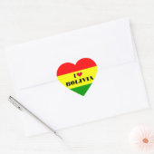 Ik hou van Bolivia Hart Sticker (Envelop)