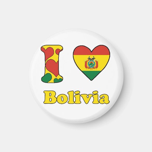 Ik hou van Bolivia Magneet (Voorkant)