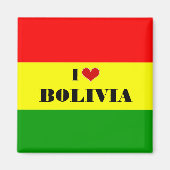Ik hou van Bolivia Magneet (Voorkant)