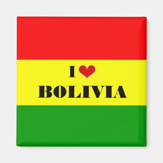 Ik hou van Bolivia Magneet (Voorkant)