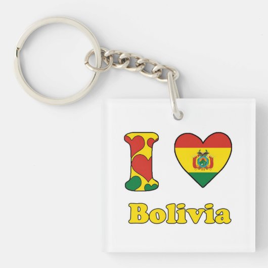 Ik hou van Bolivia Sleutelhanger (voorkant)