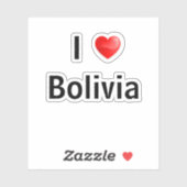 Ik hou van Bolivia Sticker (Vel)