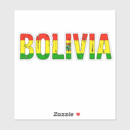 Ik hou van Bolivia Sticker (Vel)