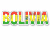 Ik hou van Bolivia Sticker (Voorkant)
