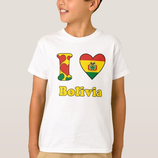 Ik hou van Bolivia T-shirt (Voorkant)