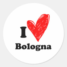 Ik hou van Bologna Ronde Sticker