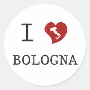 Ik hou van Bologna Ronde Sticker