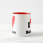 Ik hou van Bologna Two-Tone Coffee Mok (Center)