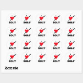 Ik hou van Bolt Ronde Sticker (Vel)