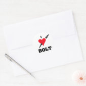 Ik hou van Bolt Ronde Sticker (Envelop)