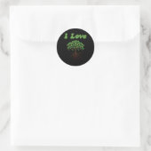 Ik hou van bomen - boomplanten of Earth Day Ronde Sticker (Tas)