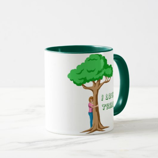 Ik hou van bomen mok (Voorkant rechts)