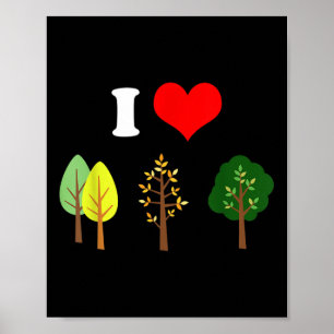 Ik hou van bomen Natuur Milieubescherming Vliegtui Poster