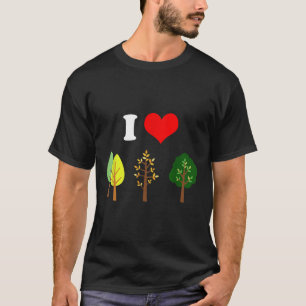 Ik hou van bomen Natuur Milieubescherming Vliegtui T-shirt