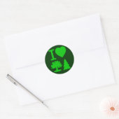 Ik hou van bomen ronde sticker (Envelop)