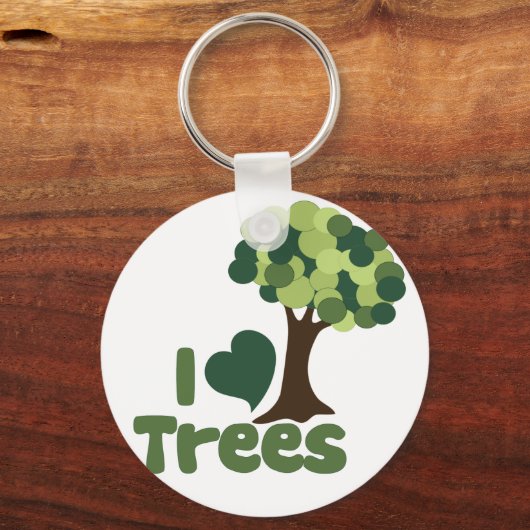 Ik hou van bomen sleutelhanger (Voorkant)