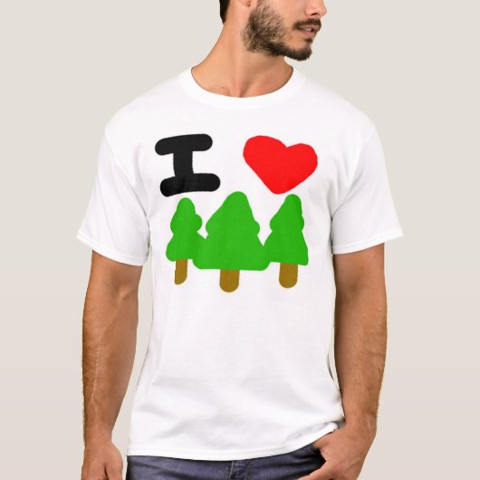 Ik hou van bomen t-shirt (Voorkant)