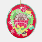 Ik hou van bonbons bonbons bonbons kerstversiering keramisch ornament (Links)