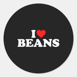 Ik hou van bonen in hij bonen ronde sticker