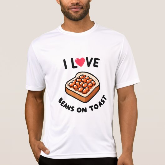 Ik hou van bonen op toast t-shirt (Voorkant)