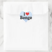 Ik hou van Bongo Ronde Sticker (Tas)