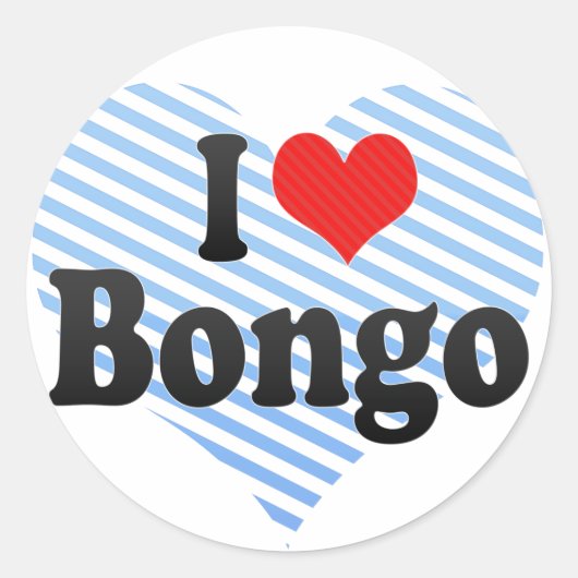 Ik hou van Bongo Ronde Sticker (Voorkant)