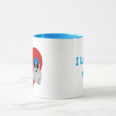 Ik hou van BOO Moeder-Blauw Mok (Midden)