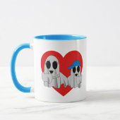 Ik hou van BOO Moeder-Blauw Mok (Links)